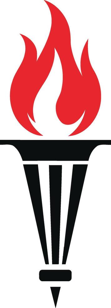 Burning torch icon. torch logo vector