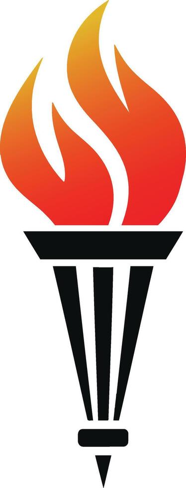 Burning torch icon. torch logo vector