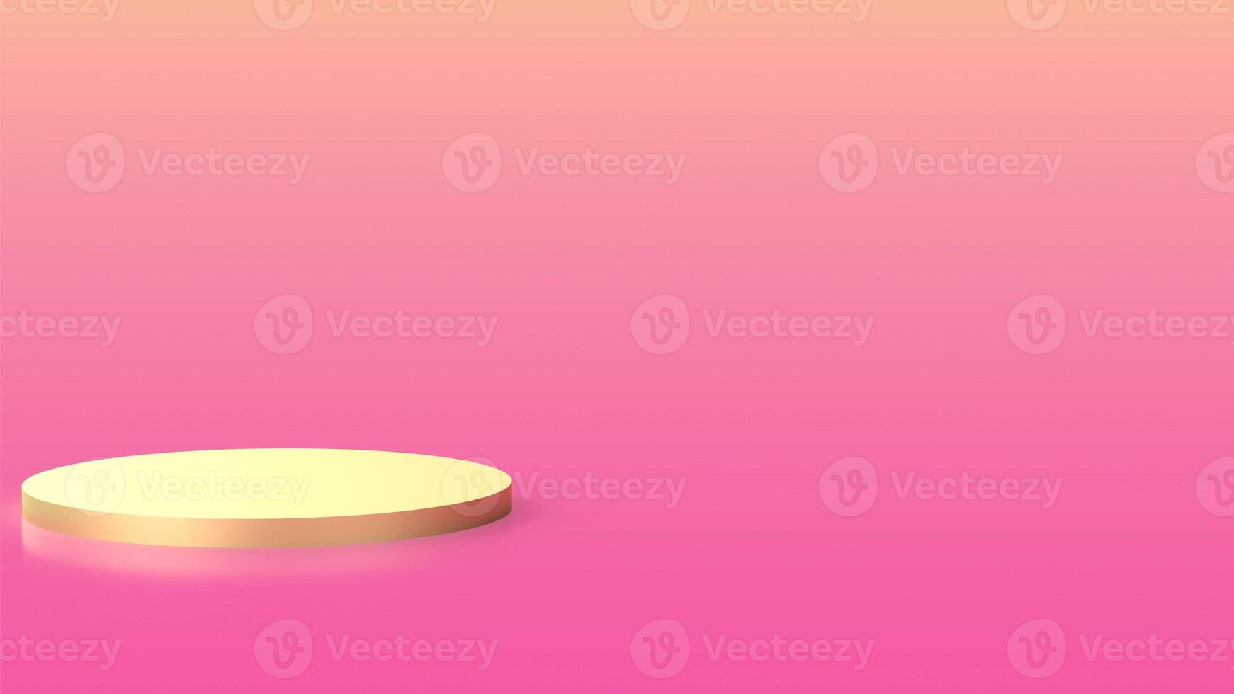 The gold podium for advertising or present concept 3d rendering. photo