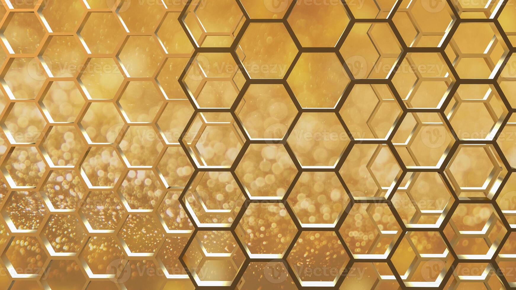 The Gold Hive for Abstract luxury Background concept 3d rendering photo