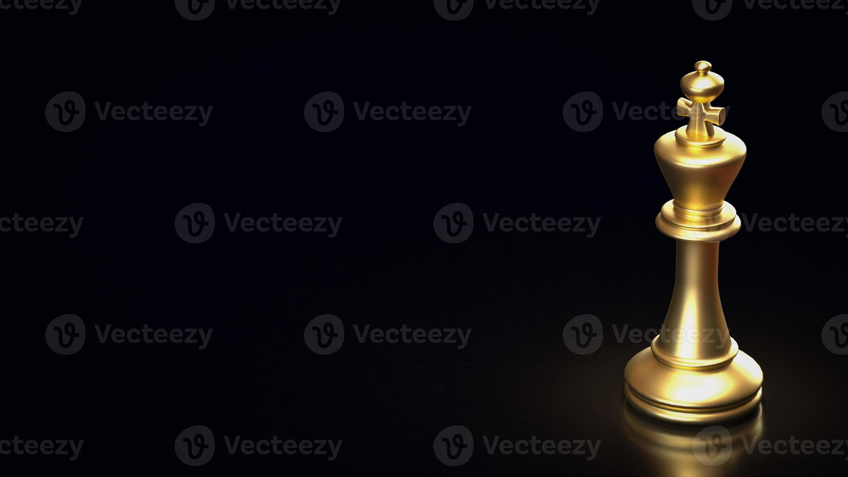 The King Chess for strategy or Business concept 3d rendering. photo