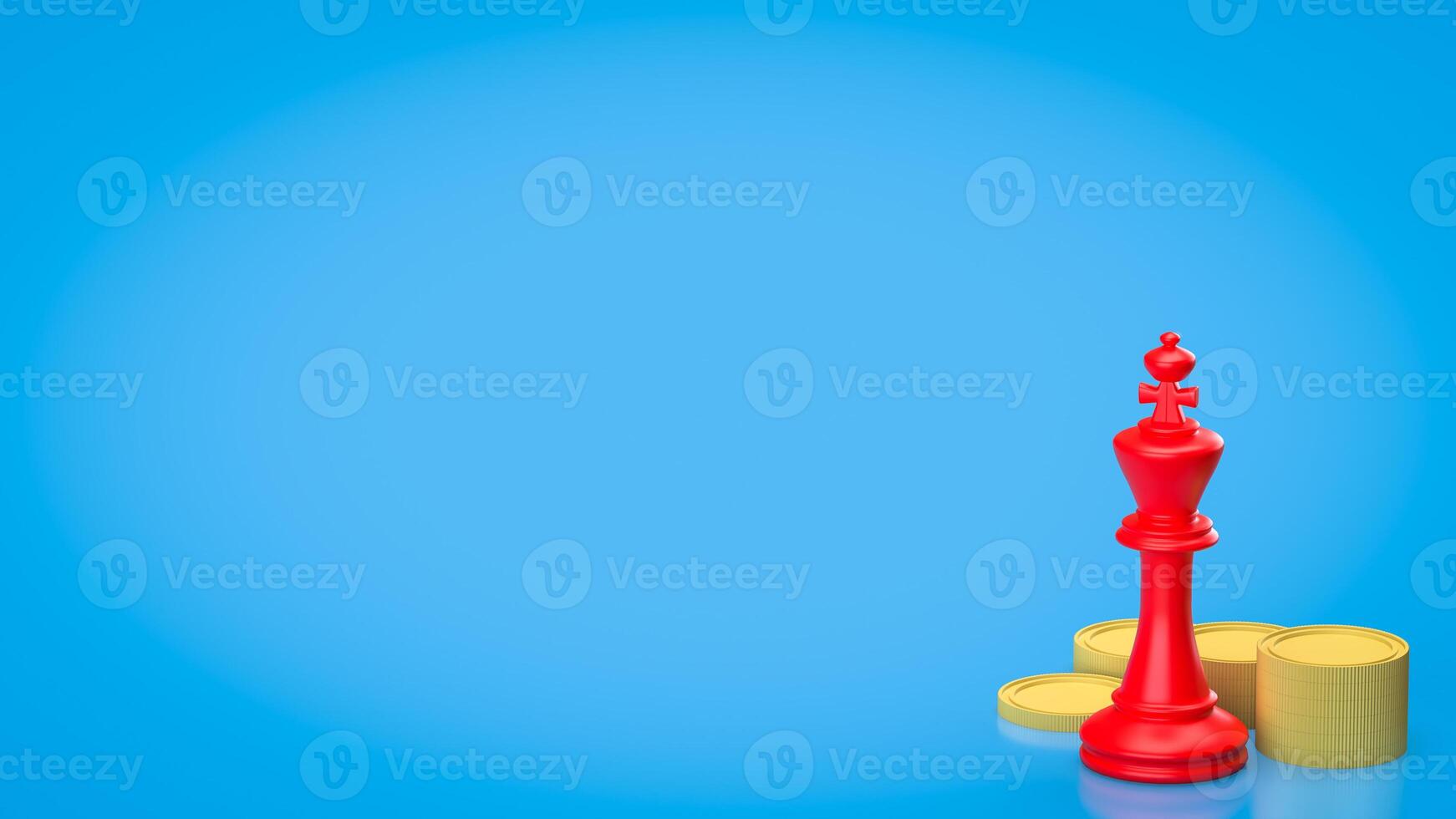 The King Chess for strategy or Business concept 3d rendering. photo