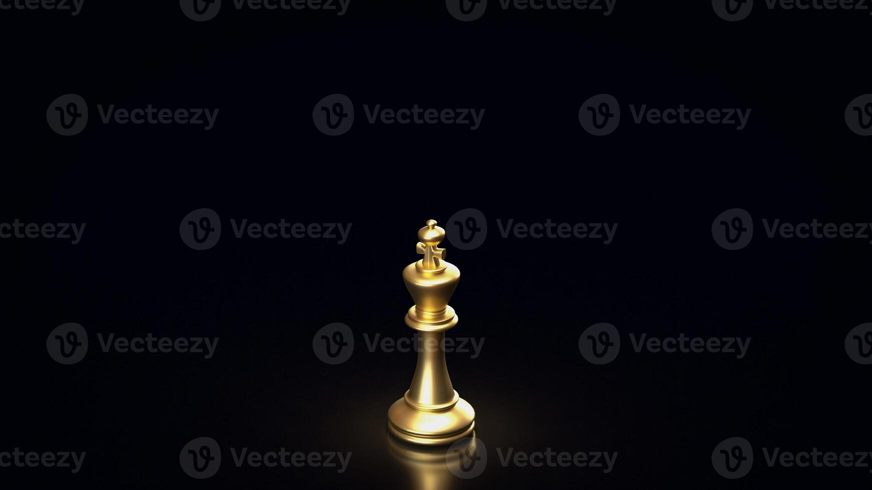 The King Chess for strategy or Business concept 3d rendering. photo