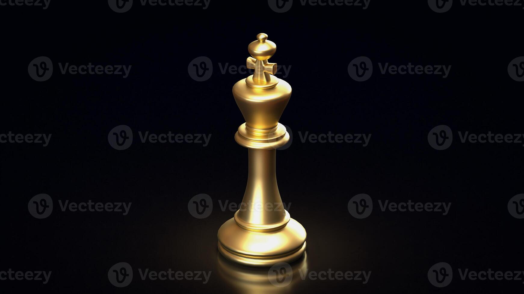 The King Chess for strategy or Business concept 3d rendering. photo