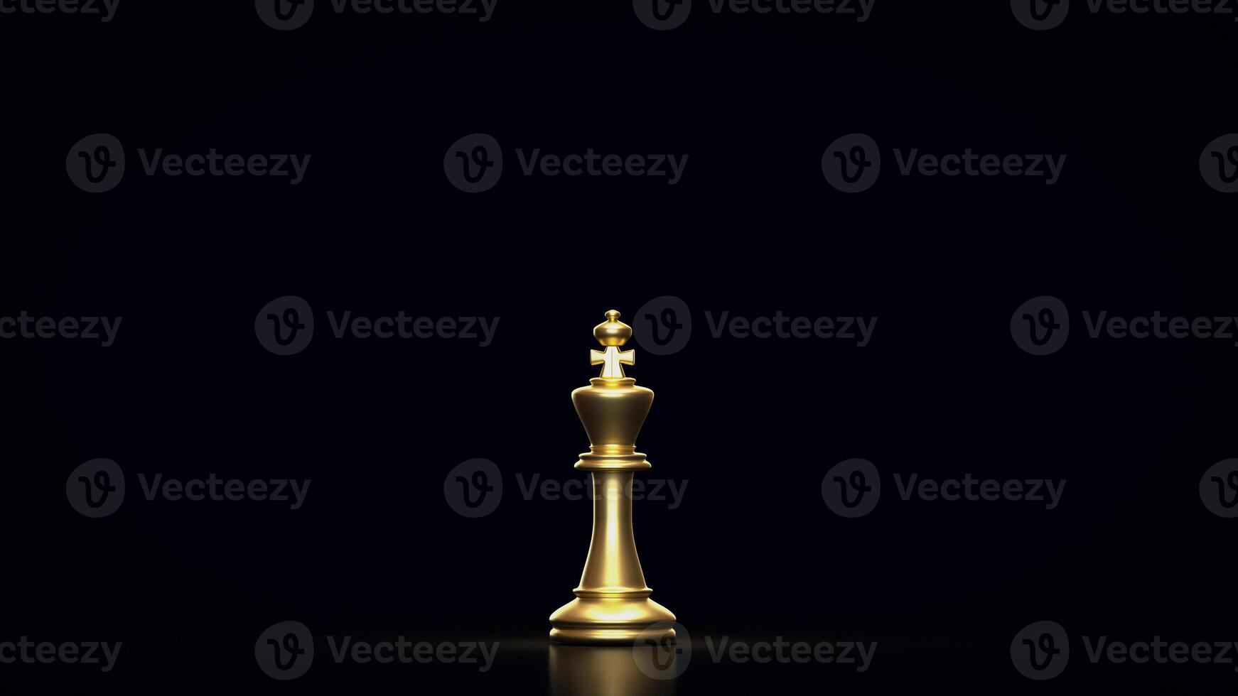 The King Chess for strategy or Business concept 3d rendering. photo
