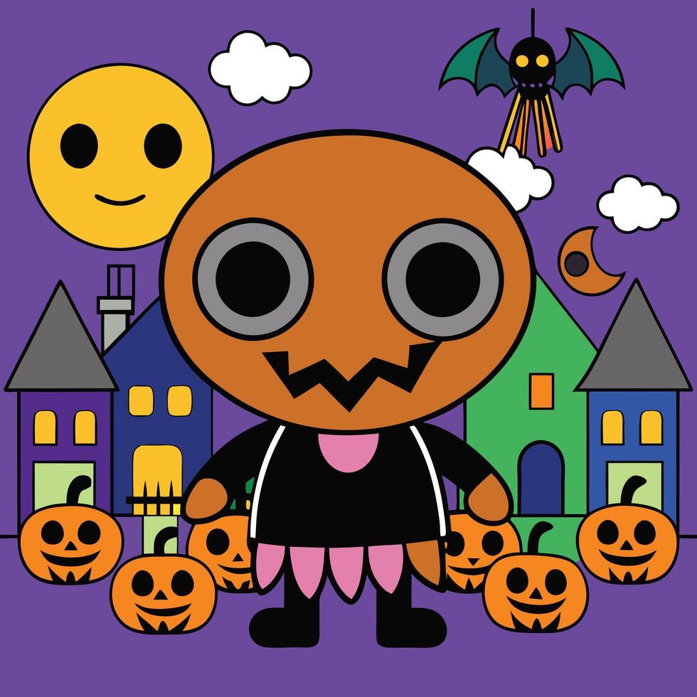Creepy Halloween Festival Art.Spook up your designs with this creepy Halloween festival art. vector