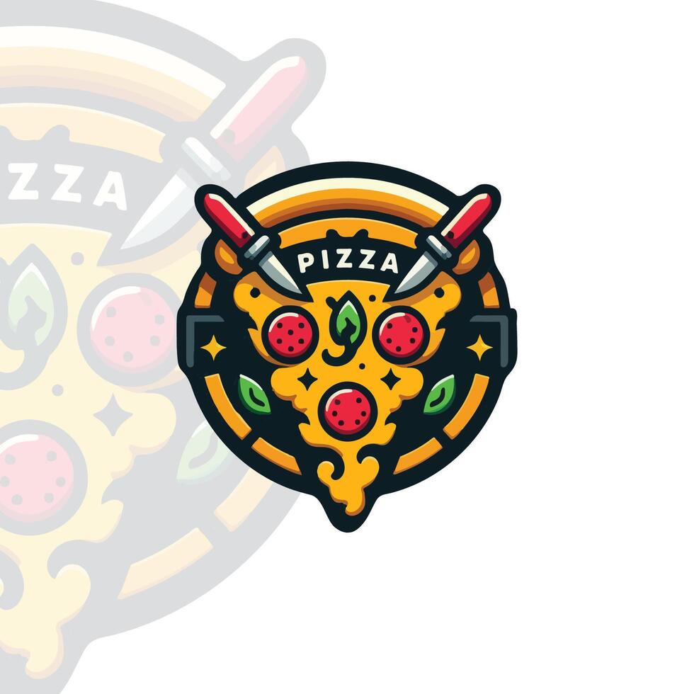Pizza Super Logo Design vector