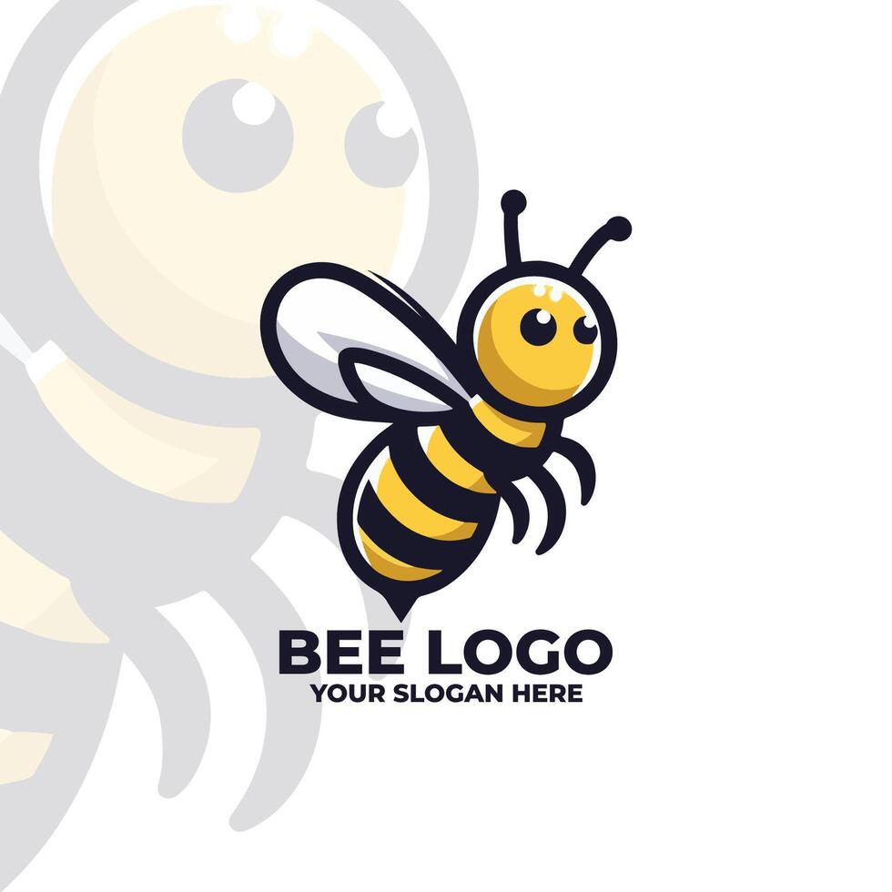 Bee Logo Design Simple Modern vector