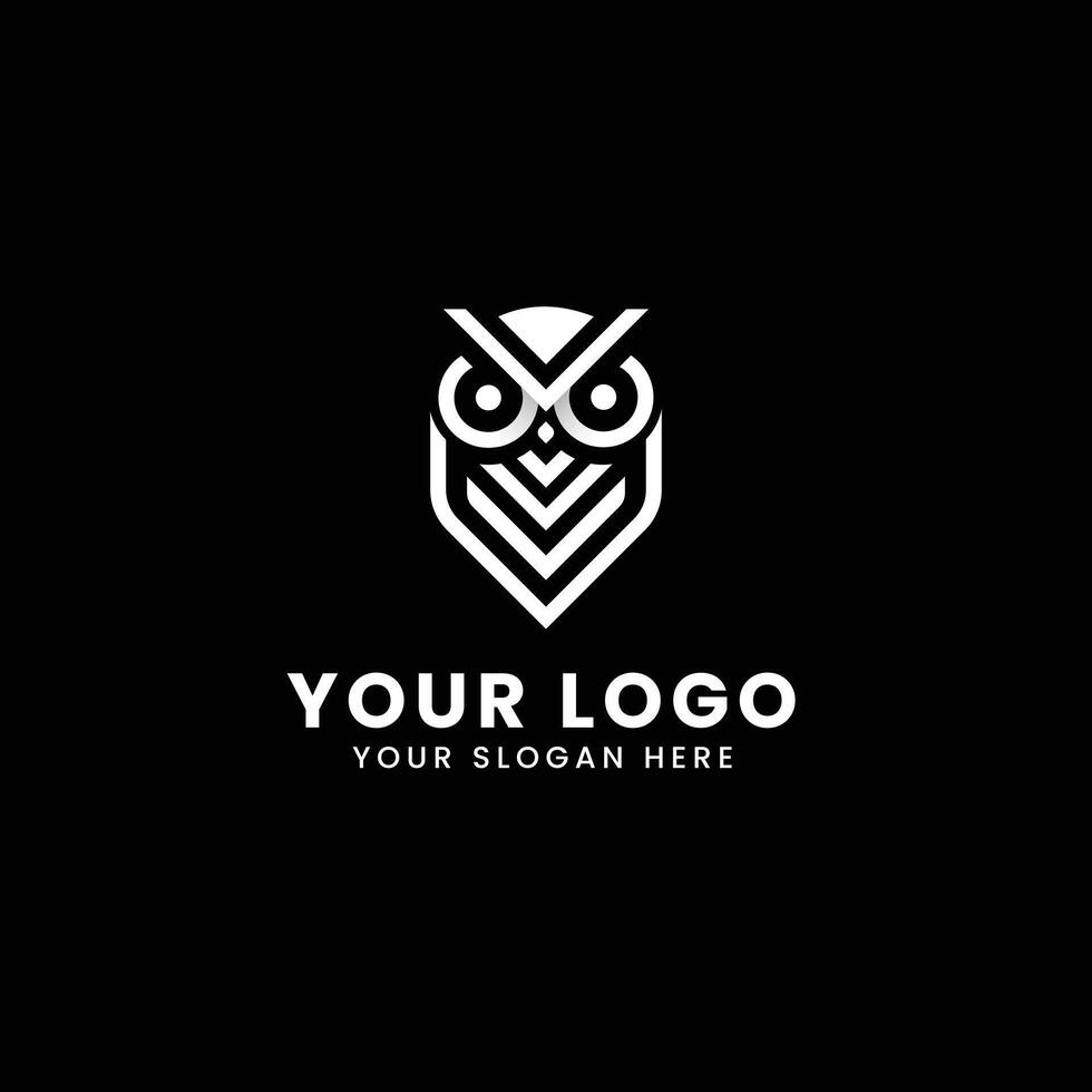 abstract owl Bird logo design vector