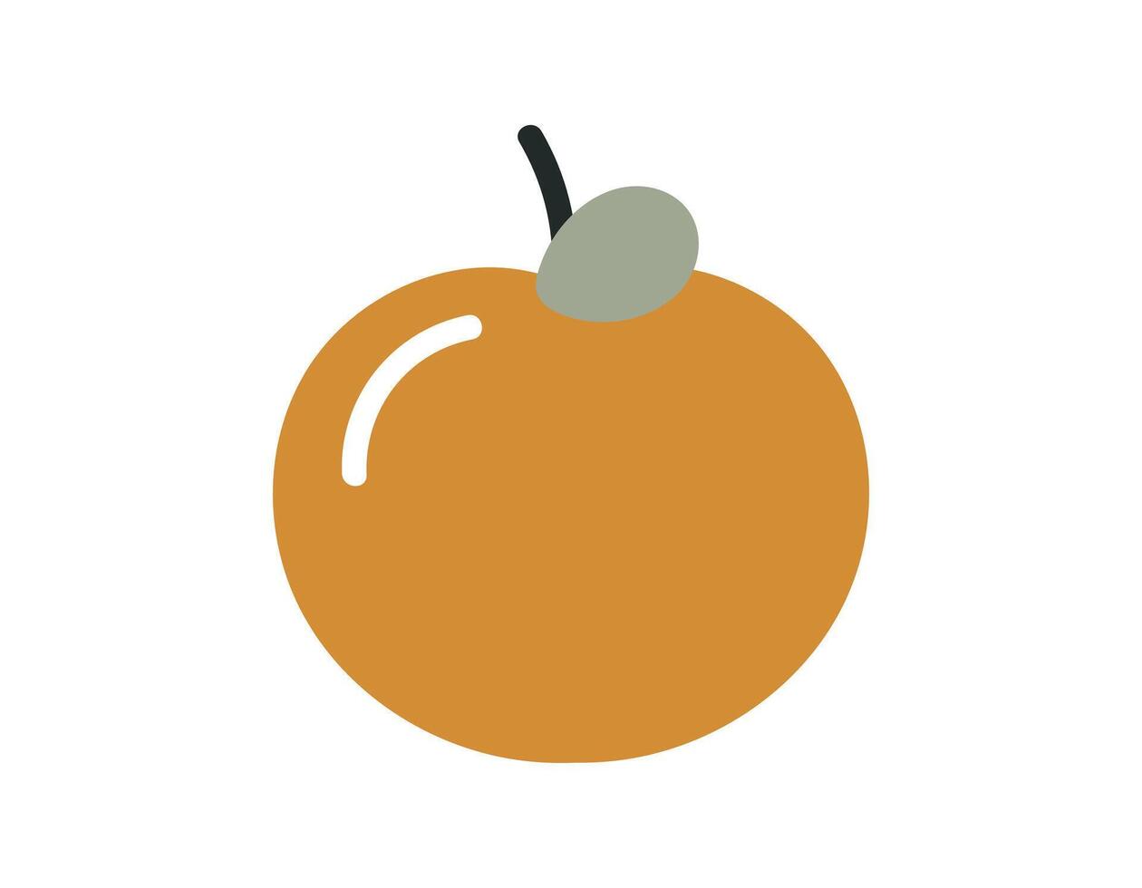 Apple. Flat cartoon illustration isolated on white background. For card, posters, stickers, banners, printing on the pack, printing on clothes, fabric, wallpaper. vector