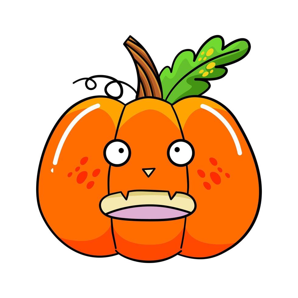 Cute pumpkin with Halloween vector