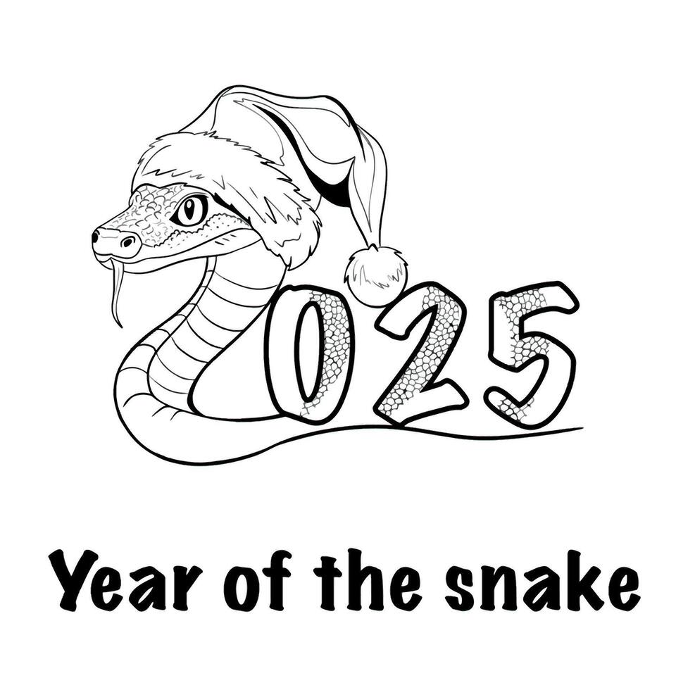 Modern Abstract Design for New Year's 2025 Celebration - Japanese Style Year of the Snake vector