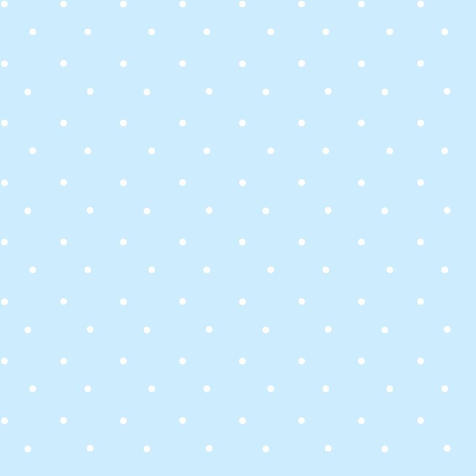 Seamless Pastel Blue and White Polka Dot Pattern - Modern Geometric Textile Background Design vector