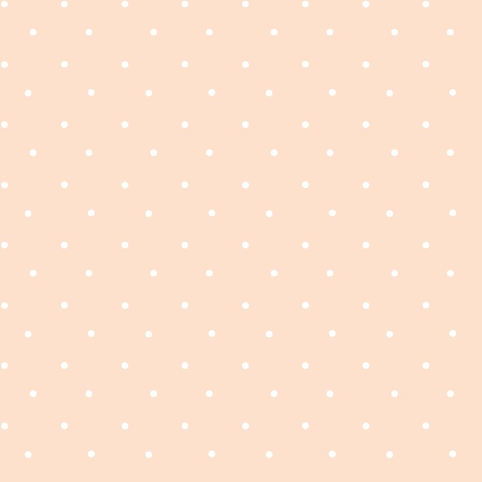 Seamless Abstract Geometric Polka Dot Pattern in Pastel Peach and White - Modern Textile Background Design vector