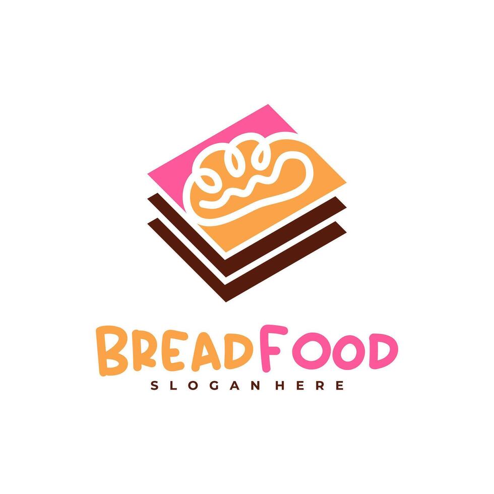 Bread Book logo template, Creative Bread logo design concepts vector
