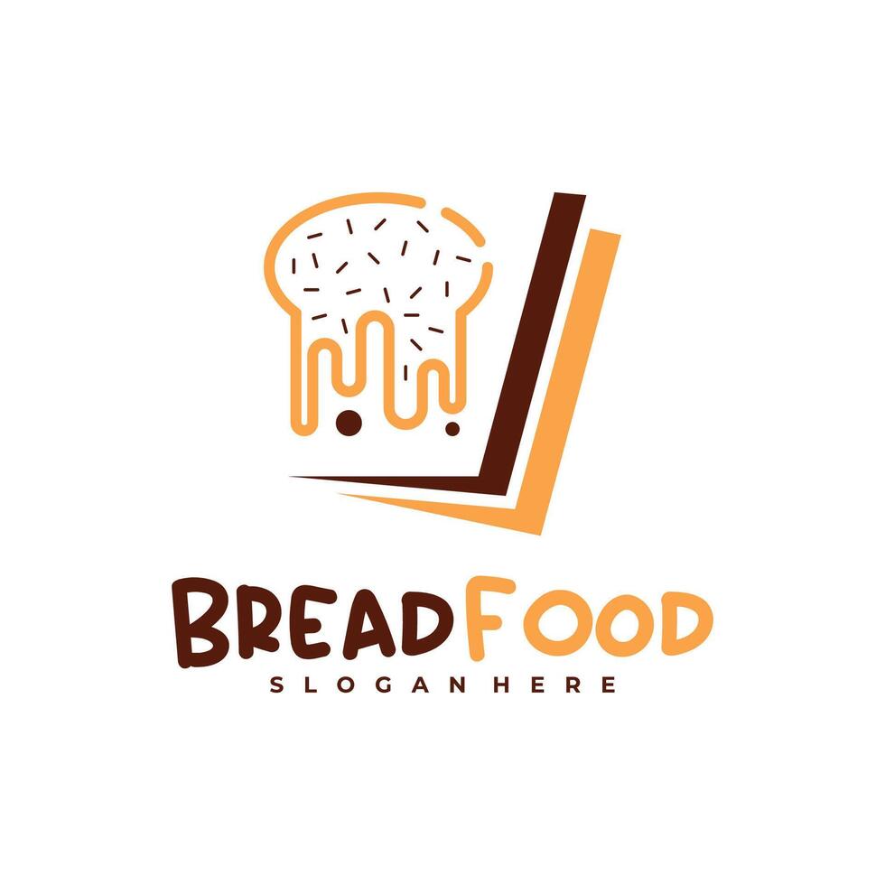 Bread Book logo template, Creative Bread logo design concepts vector