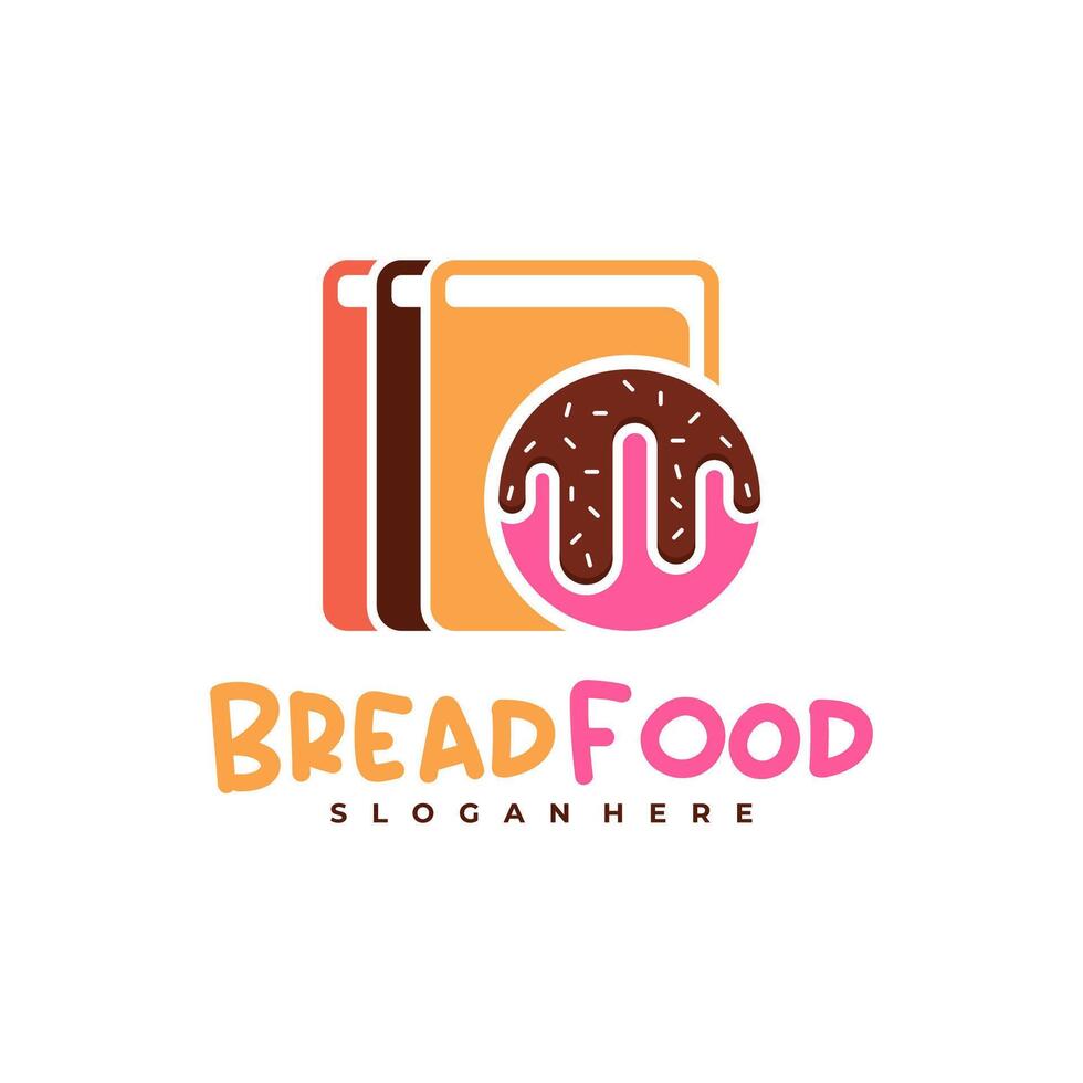 Bread Book logo template, Creative Bread logo design concepts vector