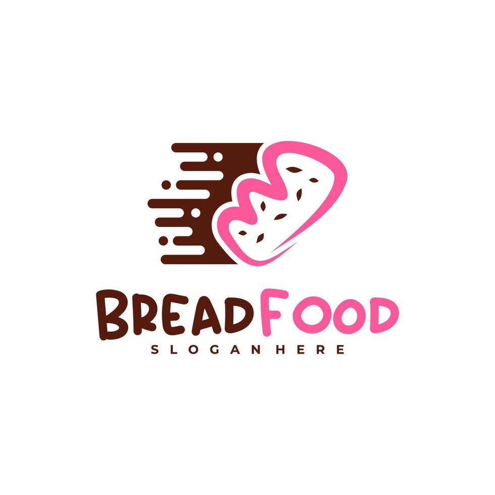 Fast Bread logo template, Creative Bread logo design concepts vector