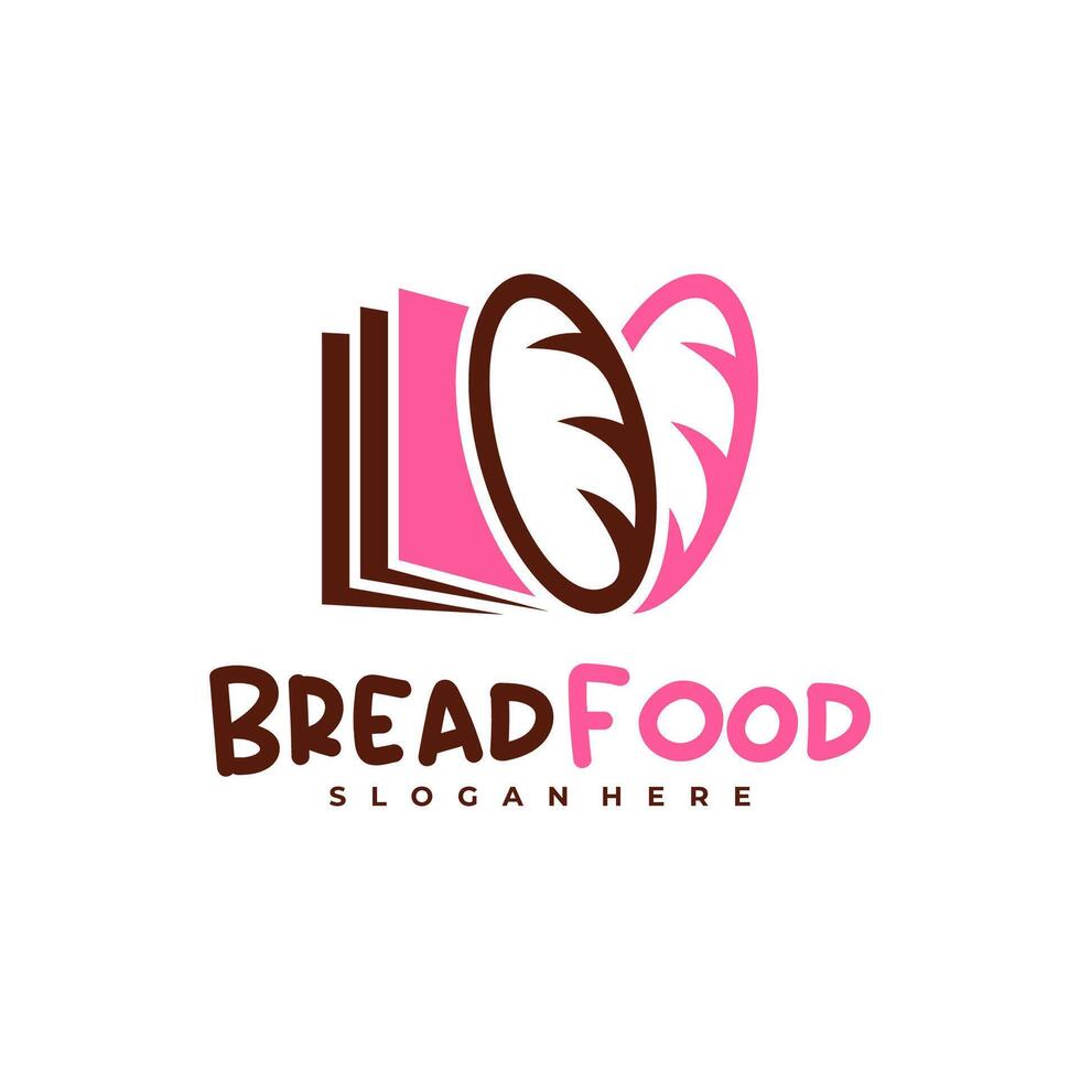 Bread Book logo template, Creative Bread logo design concepts vector