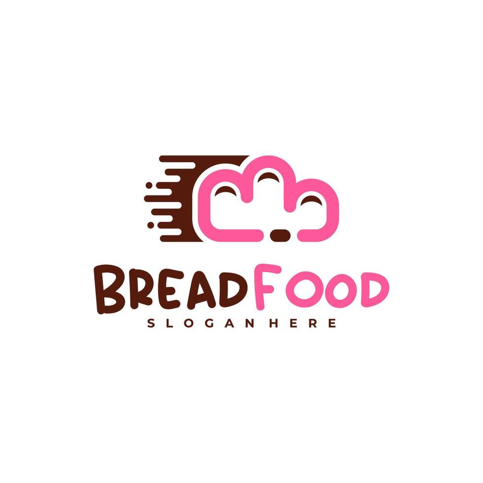 Fast Bread logo template, Creative Bread logo design concepts vector