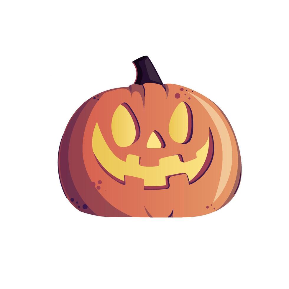Halloween pumpkin on a white background. vector