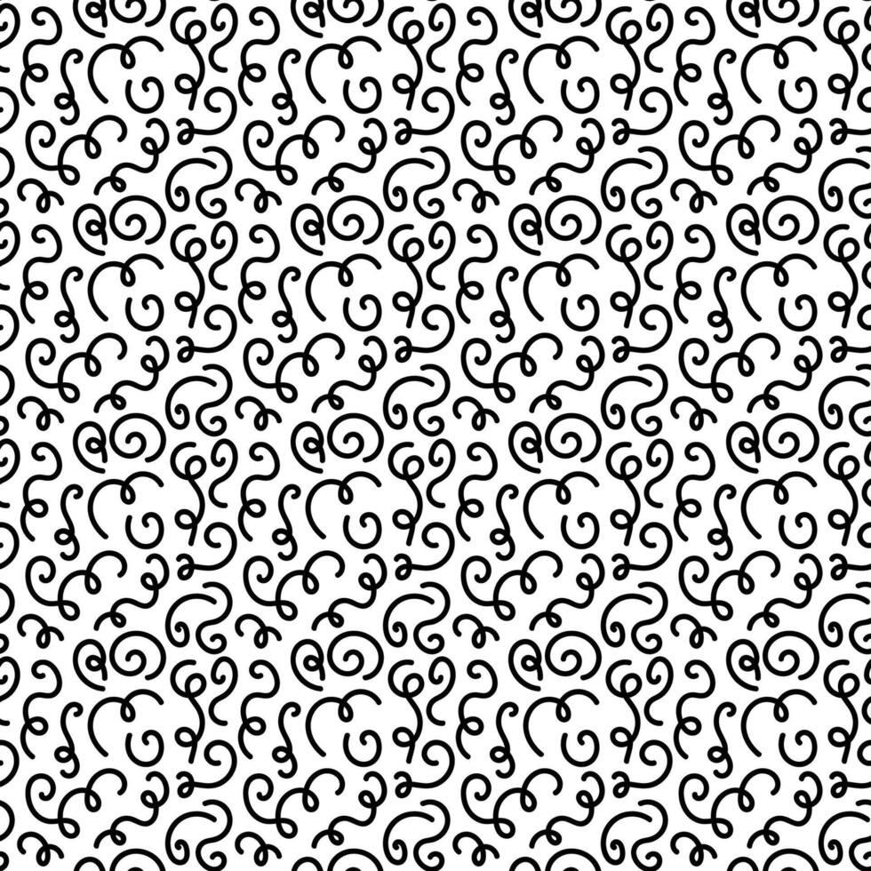 Decorative hand drawn doodle nature ornamental curl sketchy seamless pattern vector