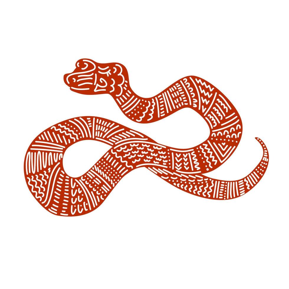 Happy Chinese new year 2025 Zodiac sign. year of the Snake. simple paper cut art and craft style in different angle. lunar new year. traditional asia oriental decoration. pattern ornament vector