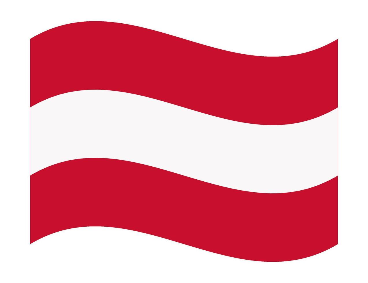 Wavy flag of Austria vector