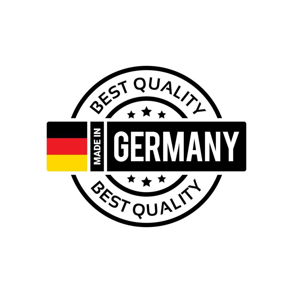 made in germany badge and icon with flag. illustration vector