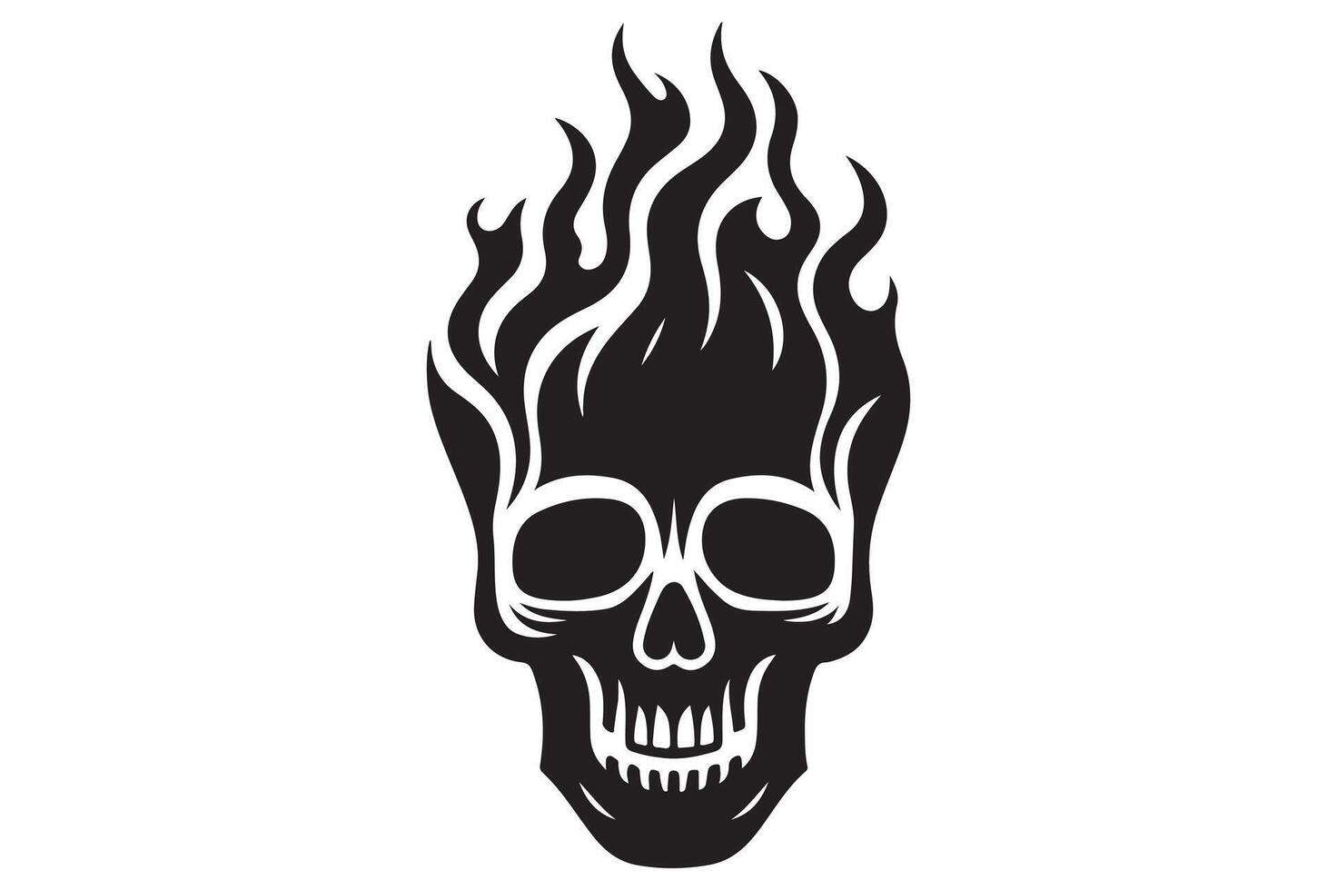 A silhouette of skull vector