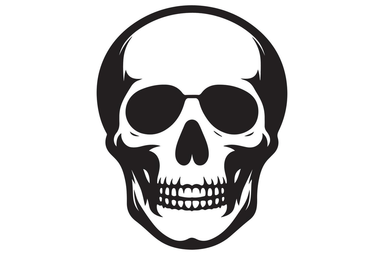 A silhouette of skull vector