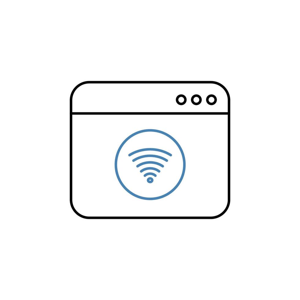 broswer concept line icon. Simple element illustration.broswer concept outline symbol design. vector