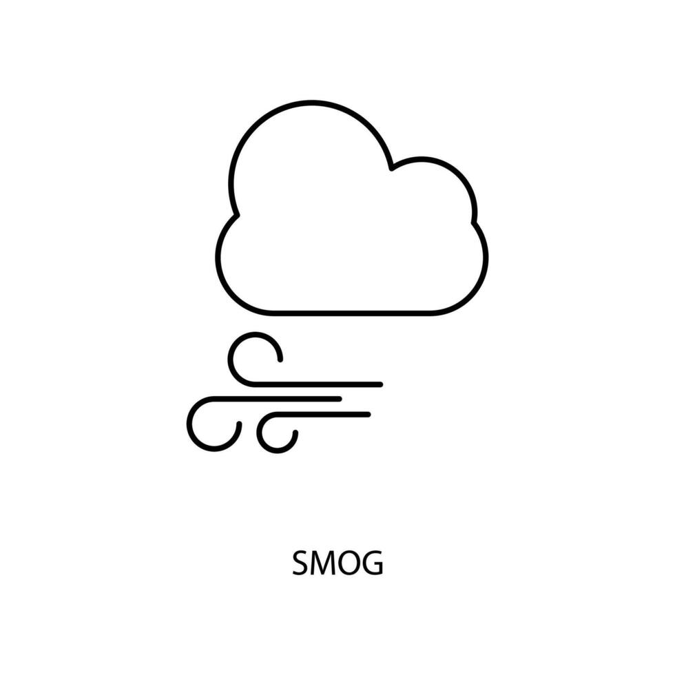 smog concept line icon. Simple element illustration. smog concept outline symbol design. vector