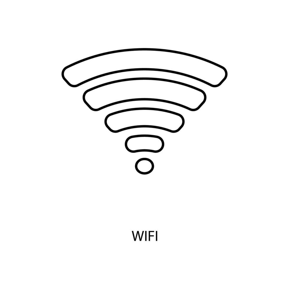 Wifi concept line icon. Simple element illustration. Wifi concept outline symbol design. vector