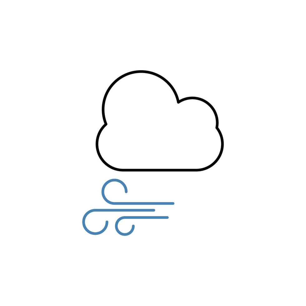smog concept line icon. Simple element illustration. smog concept outline symbol design. vector