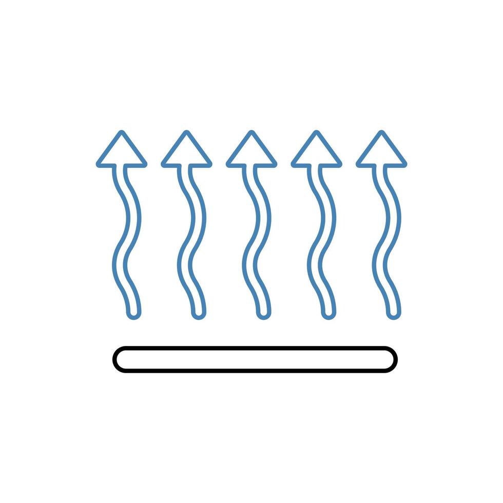 air flow concept line icon. Simple element illustration. air flow concept outline symbol design. vector