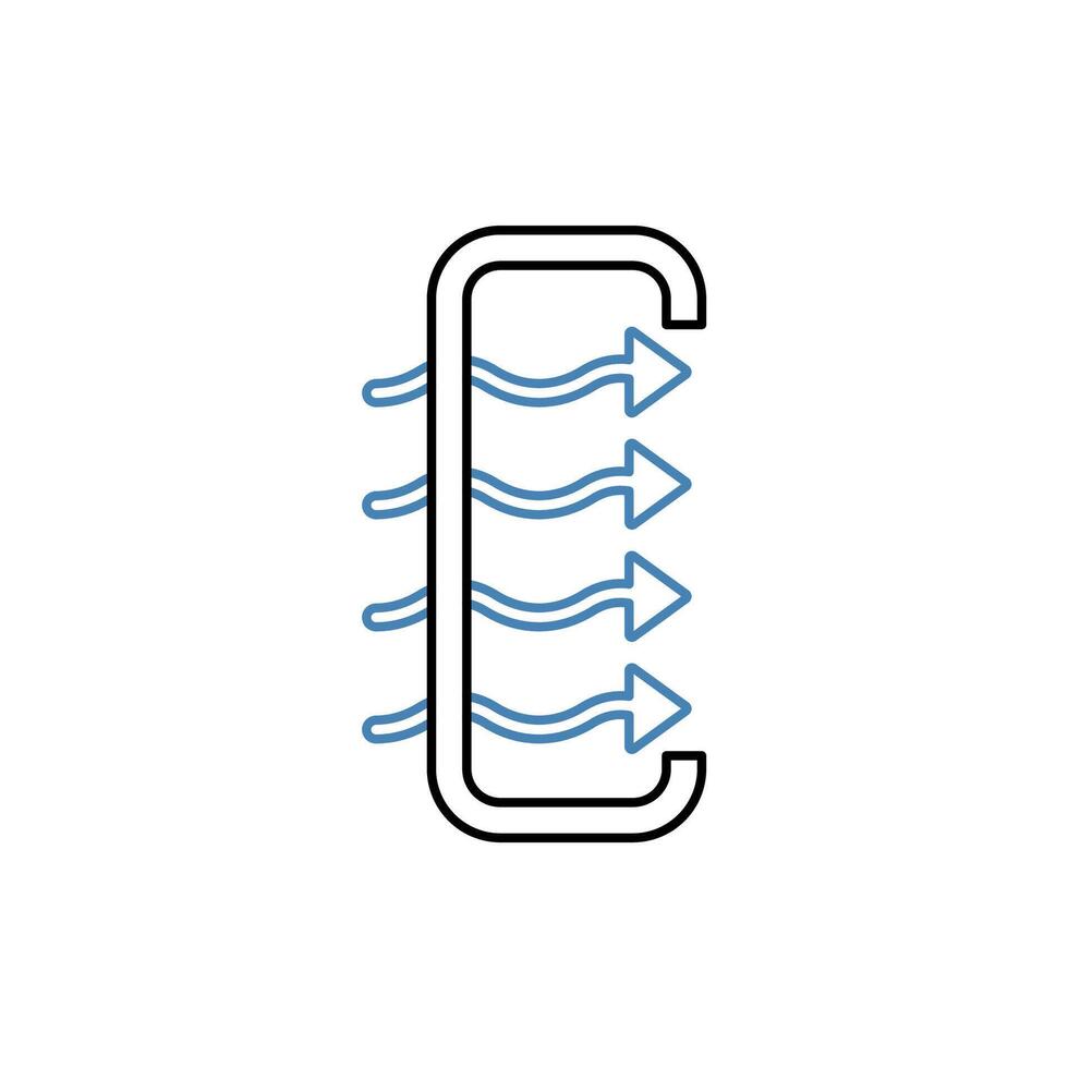 air filter concept line icon. Simple element illustration. air filter concept outline symbol design. vector