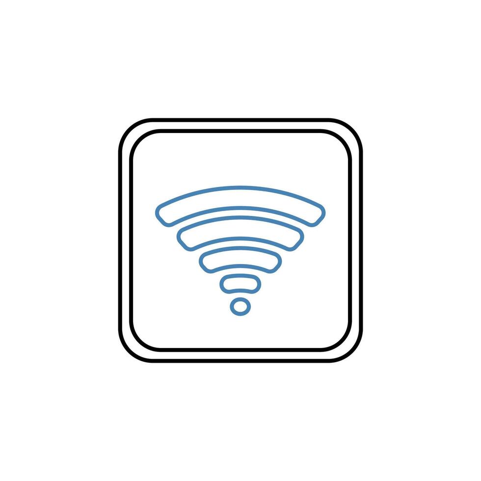 wifi button concept line icon. Simple element illustration.wifi button concept outline symbol design. vector