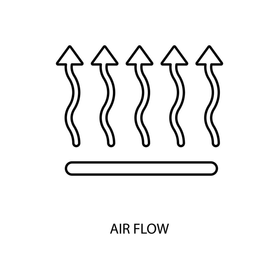 air flow concept line icon. Simple element illustration. air flow concept outline symbol design. vector