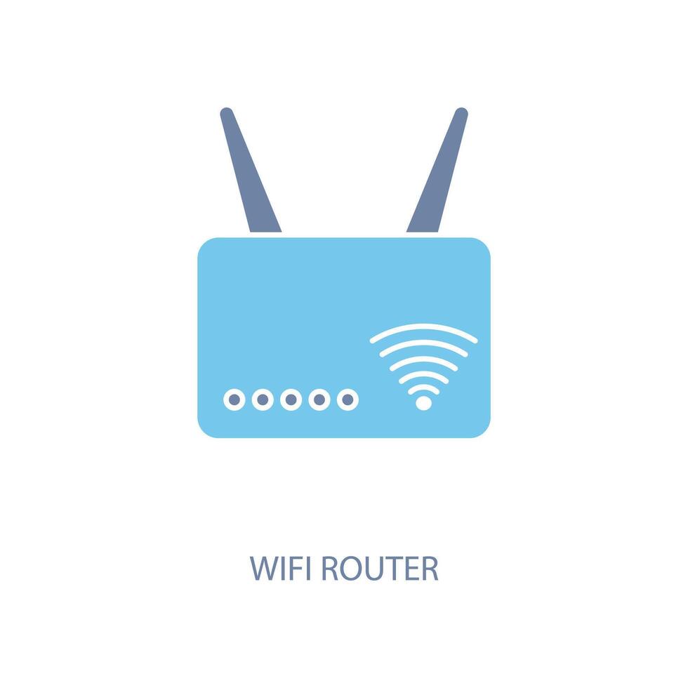 wifi router concept line icon. Simple element illustration. wifi router concept outline symbol design. vector