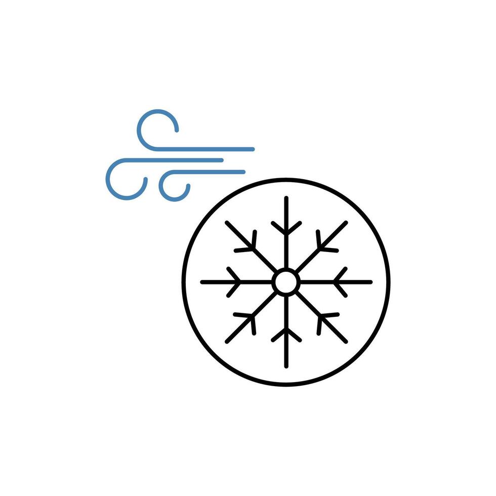 cold air concept line icon. Simple element illustration. cold air concept outline symbol design. vector