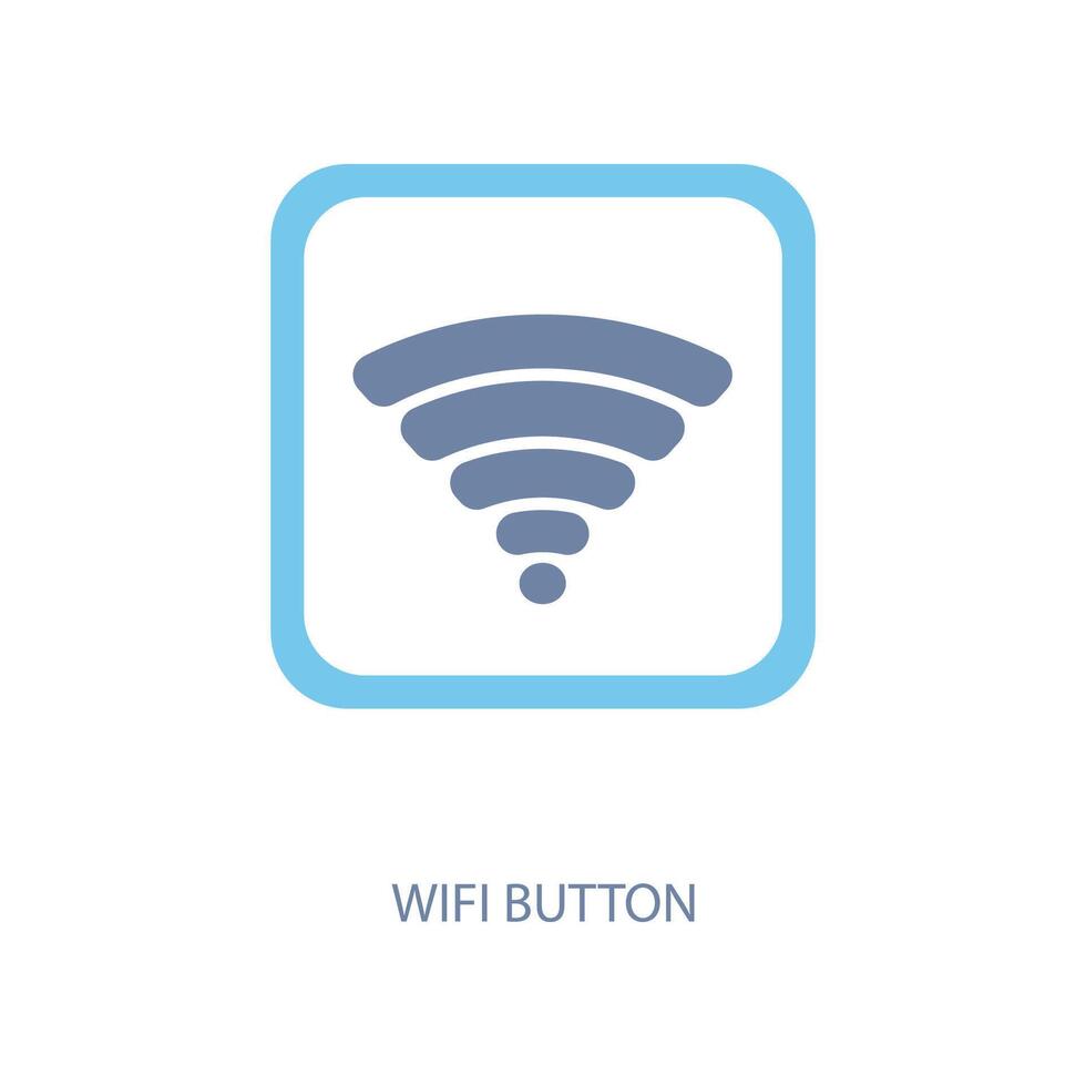 wifi button concept line icon. Simple element illustration.wifi button concept outline symbol design. vector