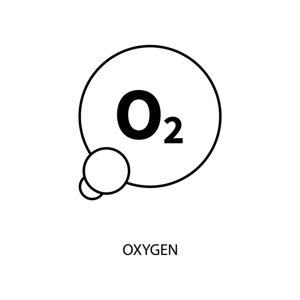 oxygen concept line icon. Simple element illustration. oxygen concept outline symbol design. vector