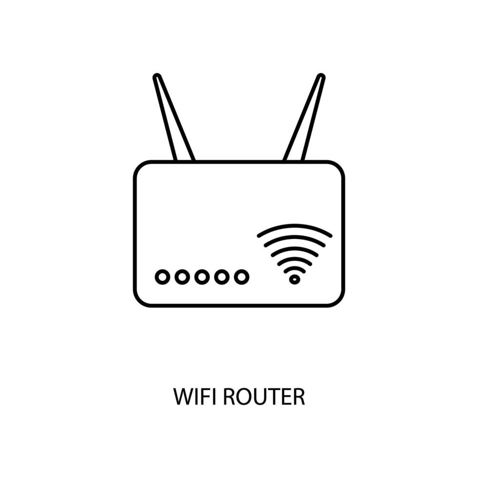 wifi router concept line icon. Simple element illustration. wifi router concept outline symbol design. vector