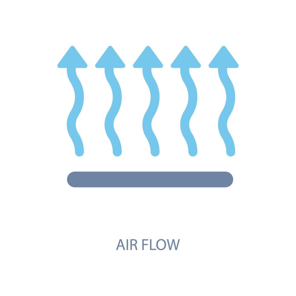 air flow concept line icon. Simple element illustration. air flow concept outline symbol design. vector