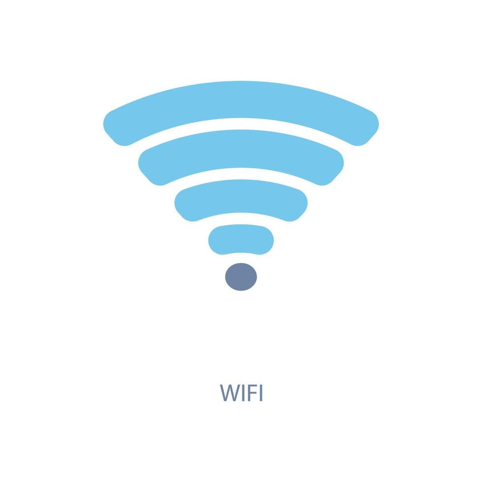 Wifi concept line icon. Simple element illustration. Wifi concept outline symbol design. vector