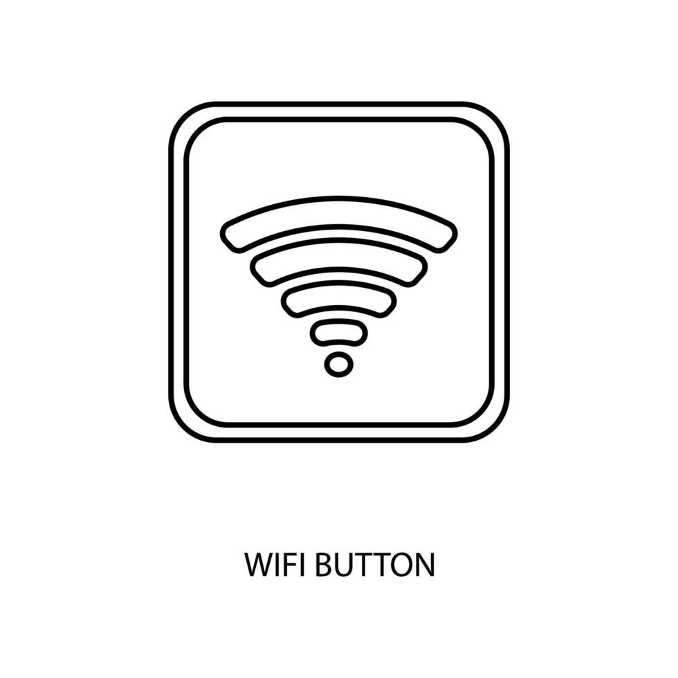 wifi button concept line icon. Simple element illustration.wifi button concept outline symbol design. vector