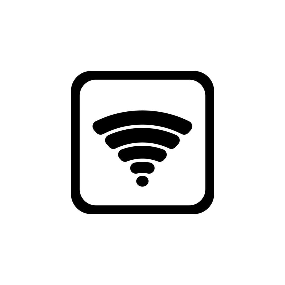 wifi button concept line icon. Simple element illustration.wifi button concept outline symbol design. vector