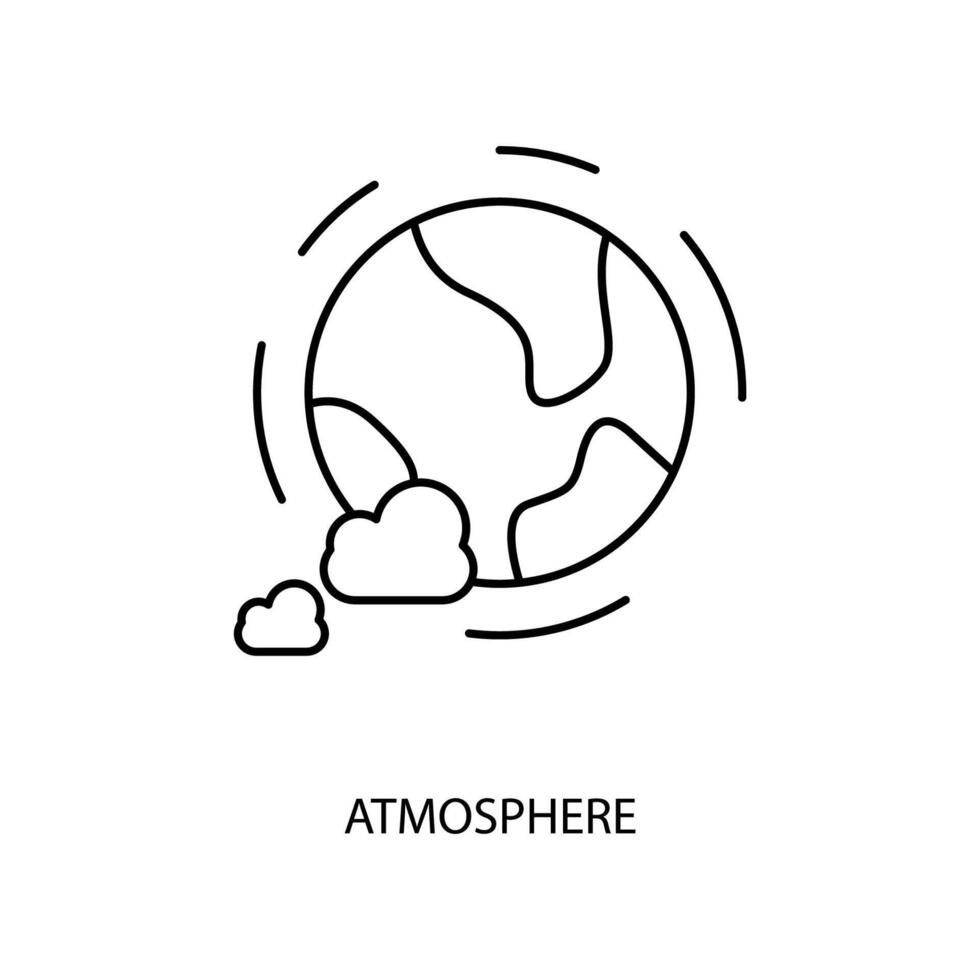 atmosphere concept line icon. Simple element illustration. atmosphere concept outline symbol design. vector