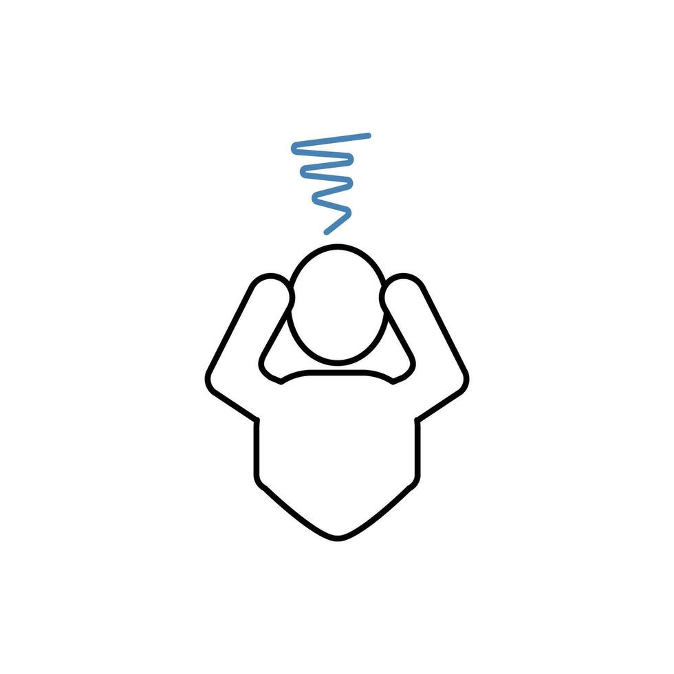 dizzy concept line icon. Simple element illustration. dizzy concept outline symbol design. vector